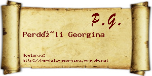 Perdéli Georgina névjegykártya